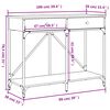 vidaXL Konsolentisch Grau Sonoma 100x39x78,5 cm Holzwerkstoff