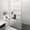 vidaXL Duschwand mit Ablage f&uuml;r Walk-In-Dusche Chrom 90x195 cm ESG