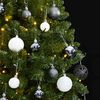vidaXL K&uuml;nstlicher Weihnachtsbaum Klappbar mit Kugeln 300 LEDs 300 cm