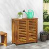 vidaXL Garten-Schrank mit Regal Natur 90 x 40 x 90cm Massivholz Akazie
