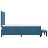 vidaXL Boxspringbett mit Matratze Dunkelblau 120 x 190 cm Samt