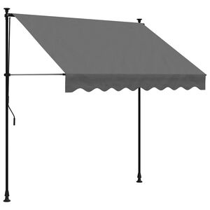 vidaXL Markise Einziehbar Anthrazit 200x150 cm Stoff und Stahl