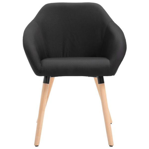 vidaXL Esszimmerst&uuml;hle 6 Stk. Schwarz Stoff