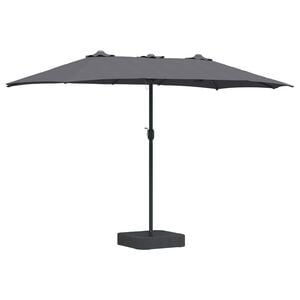vidaXL Garten-Sonnenschirm Anthrazit 385 x 209 x 244 cm Polyester