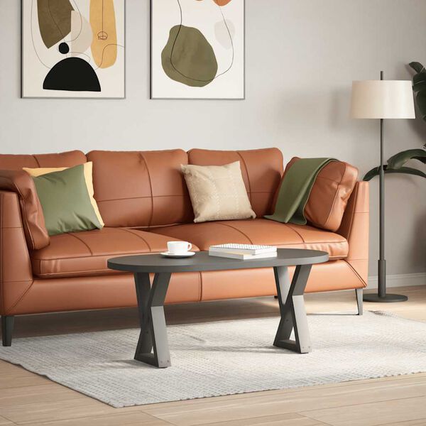 vidaXL Couchtischbeine 2 Stk. Anthrazit 38x(42-43,3) cm Stahl