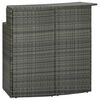 vidaXL 4-tlg. Gartenbar-Set mit Kissen Grau