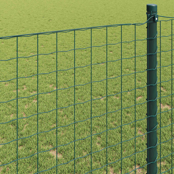 vidaXL Eurozaun Gr&uuml;n 1,6 x 10 m PVC-beschichtetes Eisen