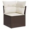 vidaXL Garten-Sofa-Set mit Speicher 6 pcs Braun Poly Rattan