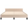 vidaXL Bettgestell mit Kopfteil Cappuccino-Braun 140x190 cm Kunstleder