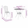 vidaXL Garten Essgruppe 7 pcs Schwarz Aluminium
