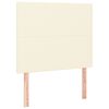 vidaXL Bettgestell mit Kopfteil Creme 100x200 cm Kunstleder