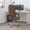 vidaXL B&uuml;rostuhl mit Massagefunktion Braun Kunstleder