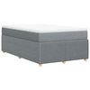 vidaXL Boxspringbett mit Matratze Hellgrau 120x190 cm Stoff