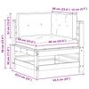 vidaXL Gartenecksofa Massives Kiefernholz Wachsbraun