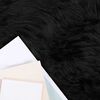 vidaXL Kunstschaffell Teppich Tafalla Schwarz &Oslash; 160 cm Polyester