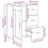 vidaXL Sideboard mit Schubladen Schwarz Eichen-Optik 69,5 x 34 x 90 cm