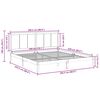 vidaXL Massivholzbett Extra Lang ohne Matratze 200x220 cm