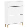 vidaXL Schuhschrank DELFT 78 x 24 x 103 cm Holzwerkstoff Wei&szlig;