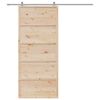 vidaXL Scheunent&uuml;r 90x208 cm Massivholz Kiefer
