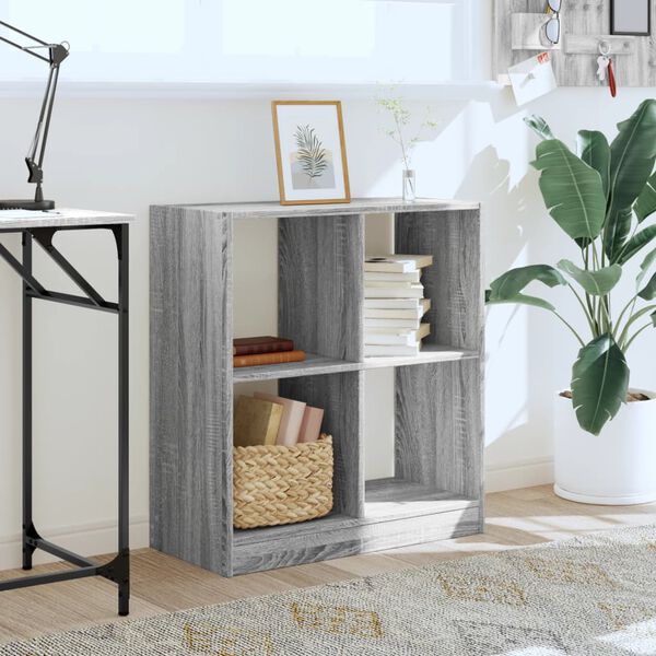 vidaXL B&uuml;cherregal Grau Sonoma 68,5x32x75 cm Holzwerkstoff