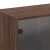 vidaXL Wandschrank mit Glast&uuml;ren Braun Eichen-Optik 68x37x68,5 cm