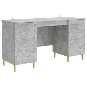 vidaXL Schreibtisch Betongrau 142,5 x 50 x 75 cm Holzwerkstoff