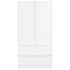 vidaXL Badezimmerschrank mit T&uuml;r Hochglanz Wei&szlig; 79,5 x 49 x 156 cm