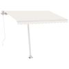 vidaXL Markise Manuell Einziehbar mit LED 350x250 cm Creme