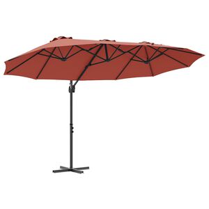 vidaXL Sonnenschirm Terrakotta 372 x 198 x 243 cm