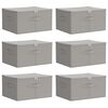 vidaXL Aufbewahrungsbox 6 stk. Vliesstoff 50 x 30 x 25 cm 37,5 L Grau