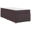 vidaXL Bettrahmen mit Matratze Dunkelbraun 90 x 190 cm Stoff