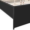 vidaXL Bettgestell Schwarz 120x190 cm Holzwerkstoff und Metall