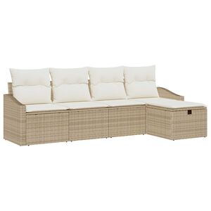 vidaXL Sofa Set mit Kissen 6 pcs Poly-Rattan