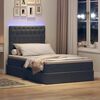 vidaXL Bett mit Stauraum und LED mit LED Dunkelgrau 120 x 200 cm Samt