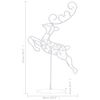 vidaXL Weihnachtsdeko LED Rentiere & Schlitten Acryl 260x21x87 cm