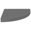 vidaXL Eck-Schweberegale 4 Stk. Hochglanz-Grau 35x35x3,8 cm MDF