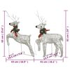 vidaXL Rentier mit Schlitten Weihnachtsdekoration 140 LEDs Golden