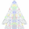 vidaXL Weihnachtsbaum mit 240 LEDs Mehrfarbig 180 cm Acryl