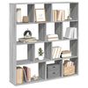 vidaXL Bücherregal Grau Sonoma 132x29x141,5 cm Holzwerkstoff