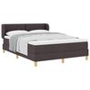 vidaXL Boxspringbett mit Matratze Dunkelbraun 160 x 200 cm Stoff
