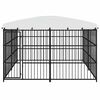 vidaXL Outdoor-Hundezwinger mit &Uuml;berdachung 300x300x210 cm