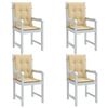 vidaXL Niedriglehner-Auflagen 4 Stk. Melange Beige 100x50x4 cm Stoff