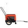 vidaXL Fahrradanh&auml;nger Hunde Orange und Schwarz Oxford-Gewebe & Eisen