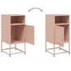 vidaXL Nachttische 2 Stk. Rosa 36x39x78 cm Stahl