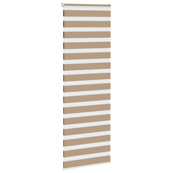 vidaXL Doppelrollo Sandbraun 85x230 cm Stoffbreite 80,9 cm Polyester