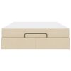 vidaXL Bettgestell mit Matratze mit Matratze 2 pcs Creme Stoff