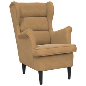 vidaXL Sessel Braun Samt