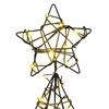 vidaXL Weihnachtsbaum mit 120 LEDs Warmwei&szlig; 120 cm Rattan