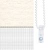 vidaXL Doppelrollo Marmorbeige 145x230cm Stoffbreite 140,9 cm Polyester