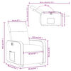 vidaXL Relaxsessel mit Aufstehhilfe Elektrisch Taupe Stoff